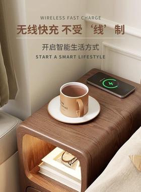 实你木床头柜极窄迷小型卧室床边超zi6Q5WER柜窄美20CM夹缝置物架