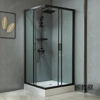 家方淋浴房整体L型玻璃隔断卫562生用分间推拉门干湿离一式洗澡体