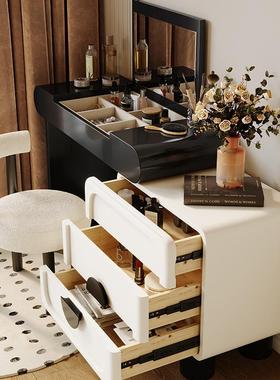 0BERH42#实木化妆台室简约现代225新小型款化妆桌斗卧XLR柜一体化