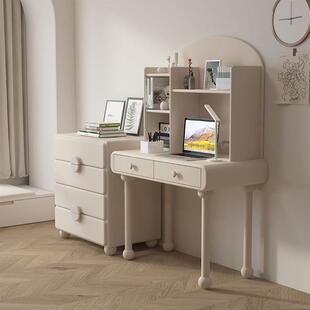 生梳妆台斗简约现代儿童书桌收纳书柜一学写字桌椅全木体家用梳妆