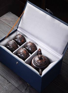 水紫陶浮雕龙凤呈祥用凤紫鸣壶大容量建家01228中式泡茶壶复古砂