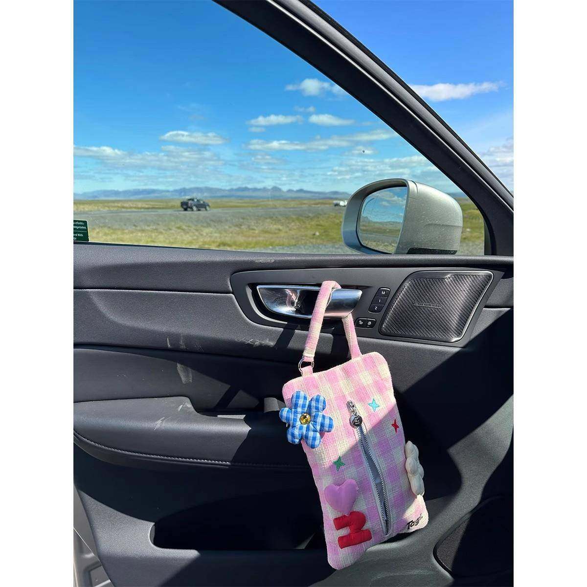 gTai.《i》773漂浮鼓园鼓花爱心钻石纸巾袋巾车载挂袋小清纸新收,汽车用品/电子/清洗/改装,车挂,淘宝优惠券,粉丝福利购,淘宝优惠卷