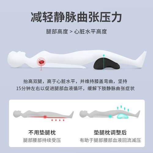 记忆棉慢回弹妇护理加高垫腿枕头夹孕床上觉睡侧睡腿腿部XH-QT抬