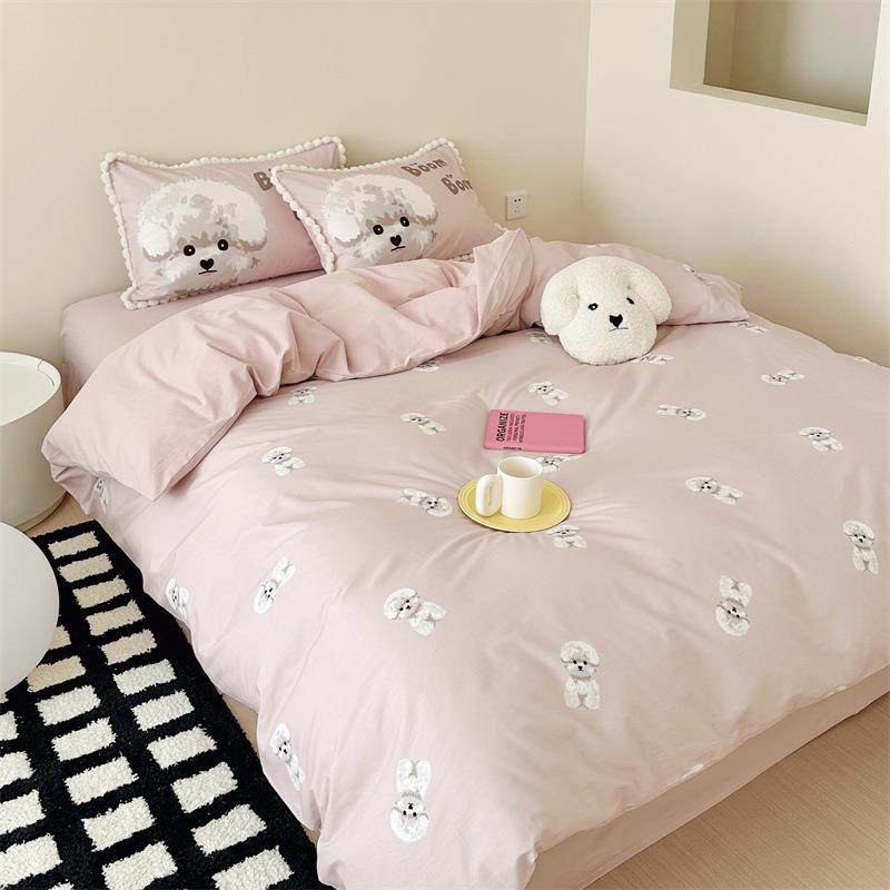 2套05新家款纺秋冬100支全棉磨毛数2码印花纯棉四件PSK被套三件套