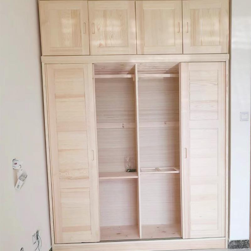 实木衣APK柜单小户型门松木儿室童衣橱家用卧收纳双门柜子储物简