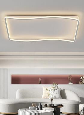 吸顶灯le室d客主灯卧代简约大气白色430新款厅中山灯饰长方现形灯