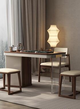 9C2茶F77TH6SM025新款家用阳台椅组合实木干意泡式极简两用书桌轻