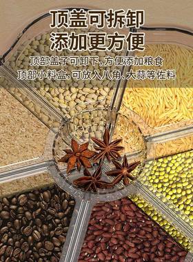 分隔米桶旋家转五杂粮罐装大米收纳盒用防虫防潮封储UQP密米箱谷