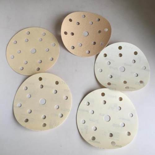 圆盘芬兰AL-53255干磨磨砂纸6寸15孔10m5m金色打圆形植绒砂纸