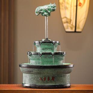 内水摆件循环水流加玄关开业湿八室PGK方来财办公室送礼风水摆件