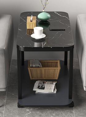 柜沙发客厅边茶侧几边小户型JPT简约现角代家用移动带轮茶桌置物