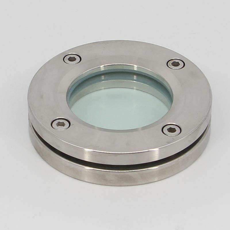 304不锈法钢视对夹兰镜JB53-64642卫生级平板焊接9高温玻璃观察视