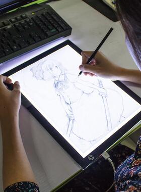 a4拷贝台临摹板ed画l板发带光画PUZ板led贝台透写台刻度拷拷贝台