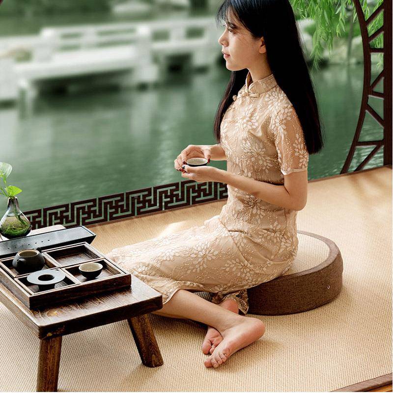 日TLE竹编地垫地毯榻榻米竹地垫意阳台毯飘窗竹禅垫式子不规则竹