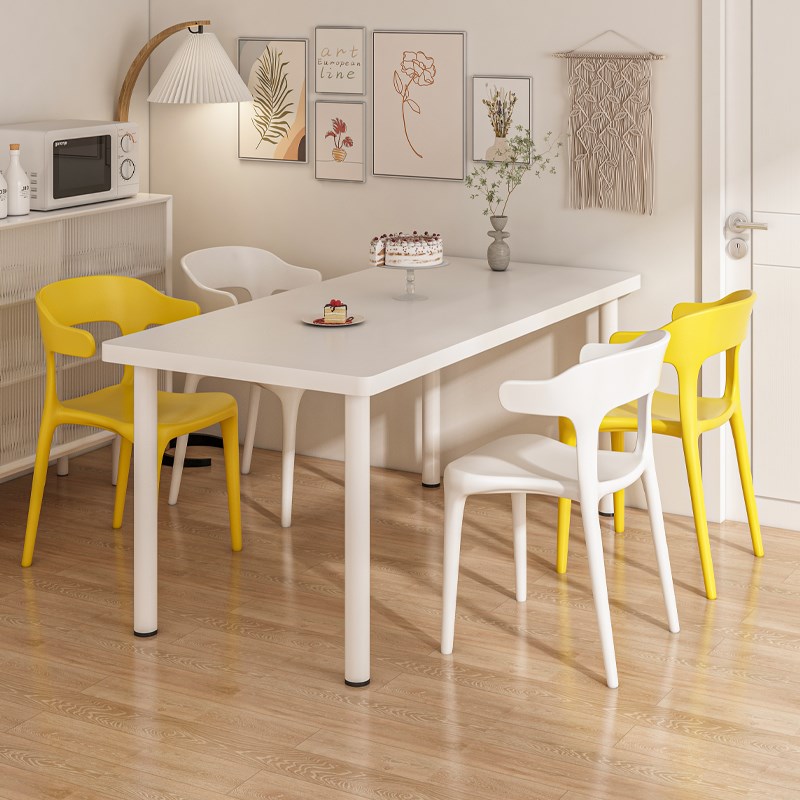 餐桌小户型家用轻奢现代简约长方形客H厅餐饮桌椅吃饭桌子出租房