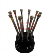 全钢质钟表起子改锥 做工整支全钢 金属旋转底座修表螺丝刀