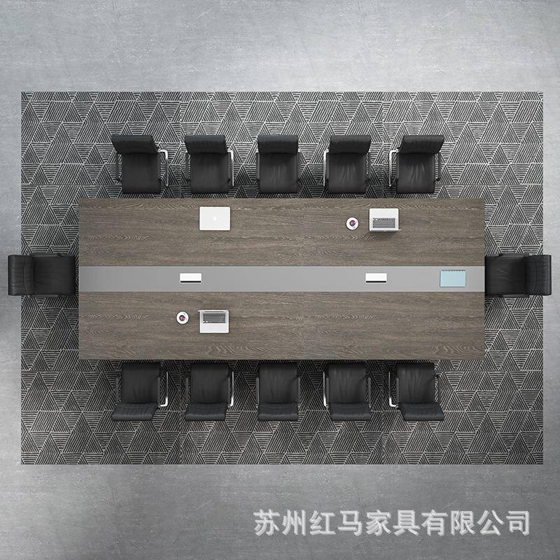 会议型桌长HM-014长桌简约现代条桌训会议室桌椅组合办公家具大员