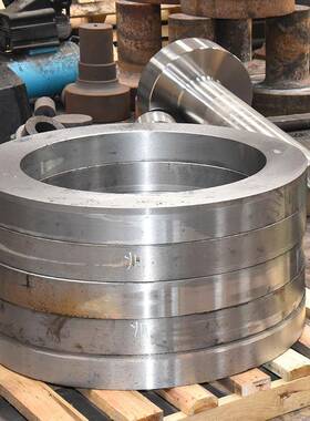 不锈锻件304大锻钢件造粗加工锻环热锻JGV型锻45钢机械锻造件自由