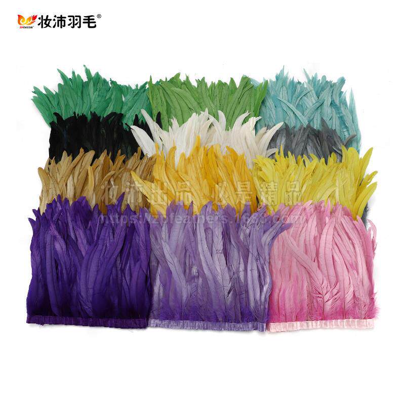 鸡妆沛羽毛优3质30-5cm尾毛布带应时尚高档羽毛dZPV供iy裙边服饰