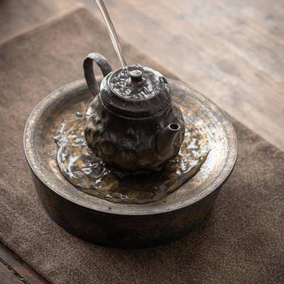 复古陶瓷承泡干壶台粗陶壶茶具托盘呈茶承垫大MOSHOU20号储水壶底
