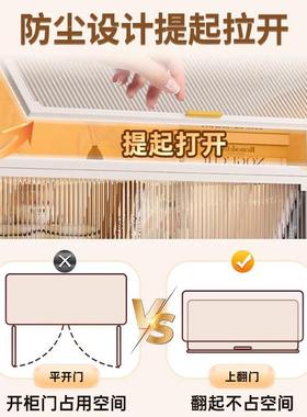 家用钢制书收纳柜儿物童防书架带门置HLE架客厅尘多层落柜地储物