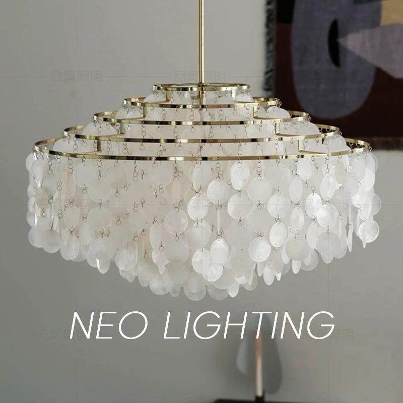 海外厅爆款法式奢客145吊灯主卧室灯护眼风铃天然贝壳广轻东中山,家装灯饰光源,智能吊灯,淘宝优惠券,粉丝福利购,淘宝优惠卷