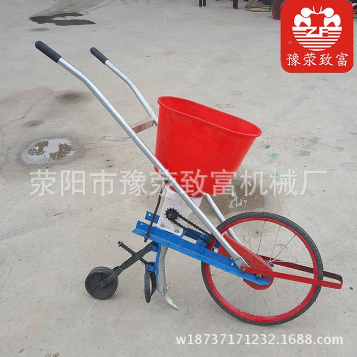 播种机施肥机手推式点播玉米大豆小药播种小型机撒娄肥机串材肥麦