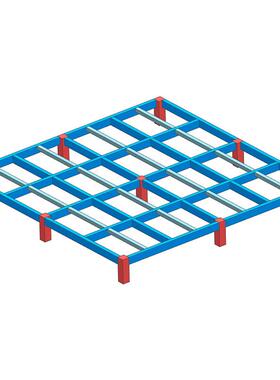 钢制叉车铁托盘重仓储货物铁栈板物流卡铁垫型板托防潮板金属PMD