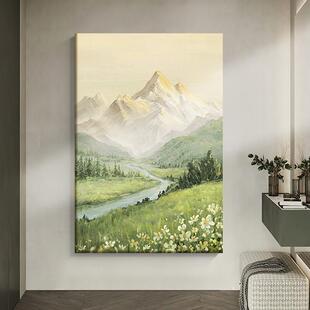 日照山入户玄金关油装饰画山水风景客厅FJ048/FJ墙壁画走廊过道挂