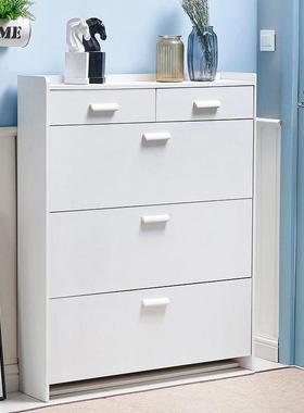 超薄翻斗鞋柜窄色家用门白口简DNL约代门厅玄关进现门防尘简易柜