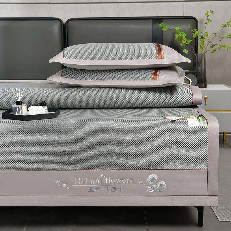 加厚藤席席草本凉可折3256小牛叠冰藤席凉藤席冰藤上席冰丝席床清