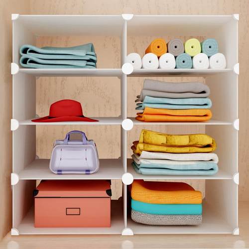 衣mfn58318柜隔分层架理收纳架板子储物宿橱舍衣隔层免整钉宿舍柜