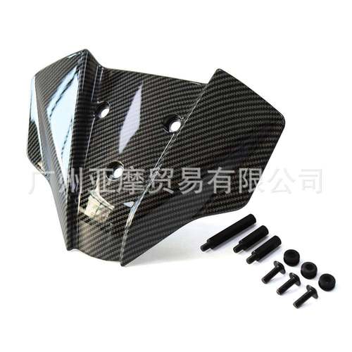 适用于DUKE390DUKE250DUKE1252024前挡风玻璃挡风导流板碳纹