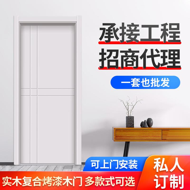 原木卧室套装门欧式单开套装门家用复合实木套装门