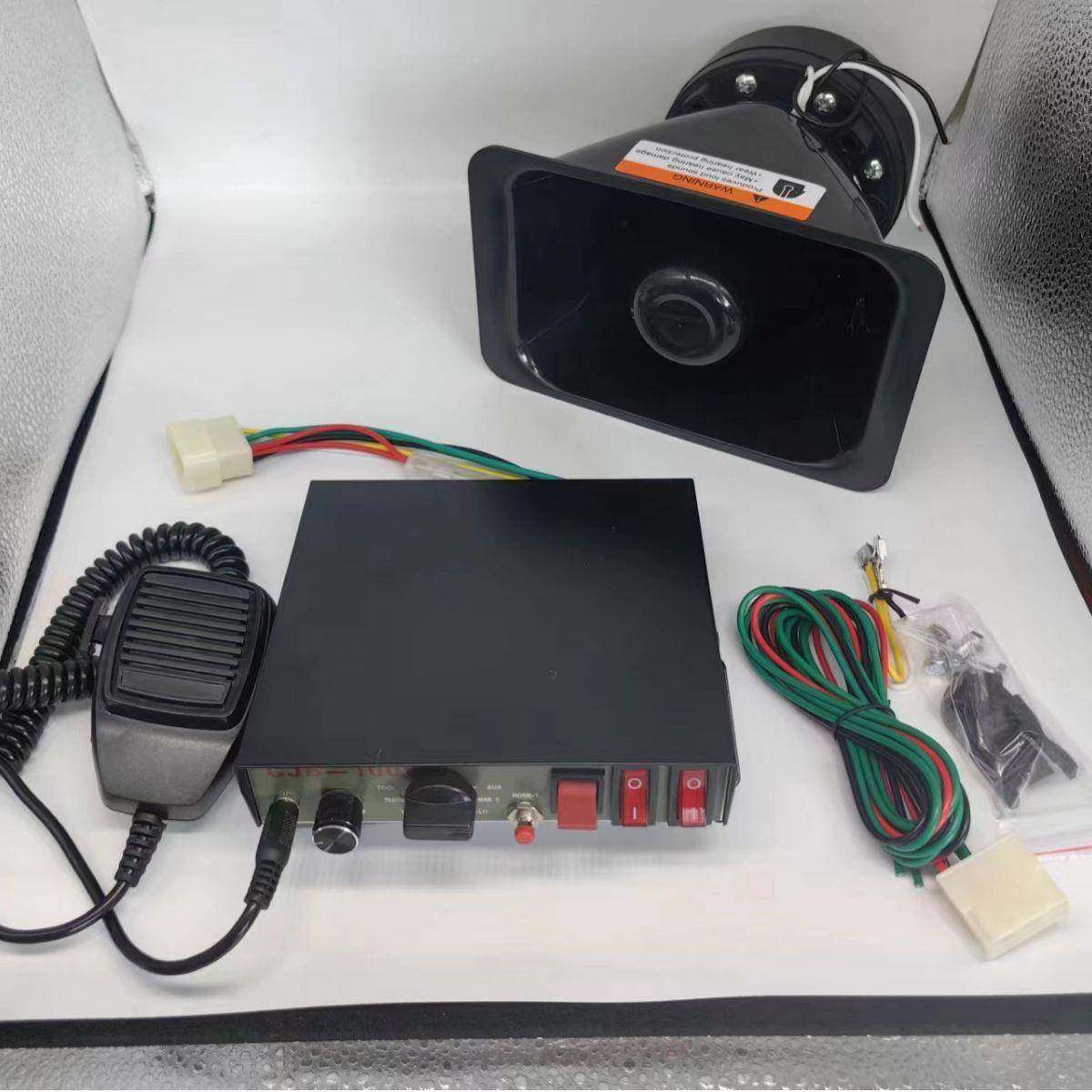 车载扩音器汽车大功率喇叭车顶警报器喇叭套装宣传扬声器