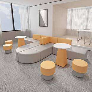 美术班工作室设计师创意异形休闲现代休息区布艺简约办公沙发组合