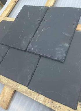 天然黑色石板页瓦灰色青石板片屋顶石板瓦别228墅屋面板岩瓦岩瓦