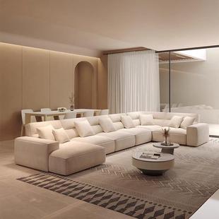 大平直排拐厅角组合沙发现代约大户56256型别墅客酒店层磨砂布艺