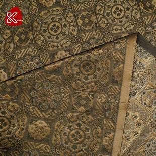 相纹团花织锦布缎绸绣旗料袍马面裙口纹金包diySVQ复古面料