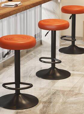 吧台椅子现代简ZON约高脚凳吧台凳用家酒吧椅可旋升降转凳子台椅