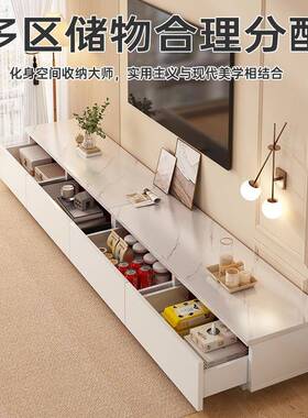 小电视柜客厅家用现代简约户型新落地收纳储物一体款茶MGL电几视