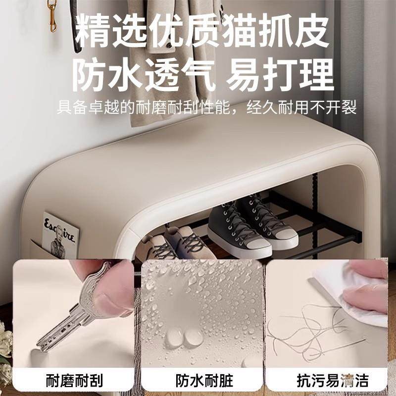 家用换见描述轻鞋凳进门可奢坐穿鞋柜一体户卧室床尾长条凳门口高