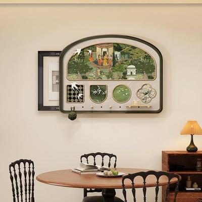 洞中古风景洞板电款表箱遮挡装饰画置物架202春时新绿5新创意背墙