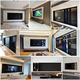 视哑黑不锈钢板电机壁龛客厅电视背景墙龛嵌入GS 金属不锈 145定式
