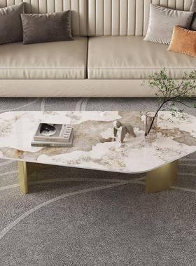 户型茶几轻简约小桌面FPO茶几网红卧室茶椭几圆形茶几家用奢客厅