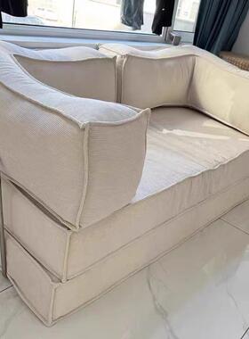 布艺两沙发客小户型VLE出租屋单双人压缩沙发拆洗一叠体用厅折沙