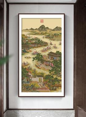 春天十字雍1正十二月绣五月20手65452新款线绣工竖版客厅书房传世