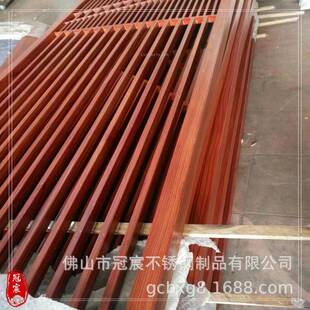 公交车扶手用仿木纹镀锌管机场候车厅木纹不锈钢扶手圆管