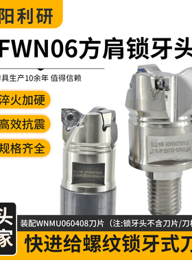 方肩90°重切削MFWN06锁牙头硬加工涂层双面六角WNMU060408刀片