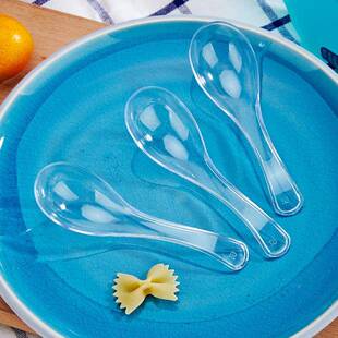 无品牌/一次性包勺匙子塑料独立装外卖汤勺商用加厚打包勺甜品小